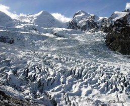 heli-skiing on the grenz glacier