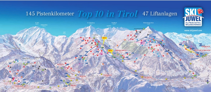 Piste map for Alpbach