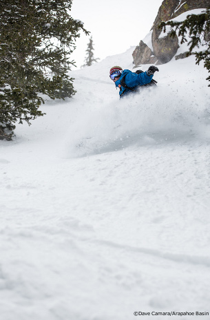 back-country off-piste skiing on Arapahoe basin ski area