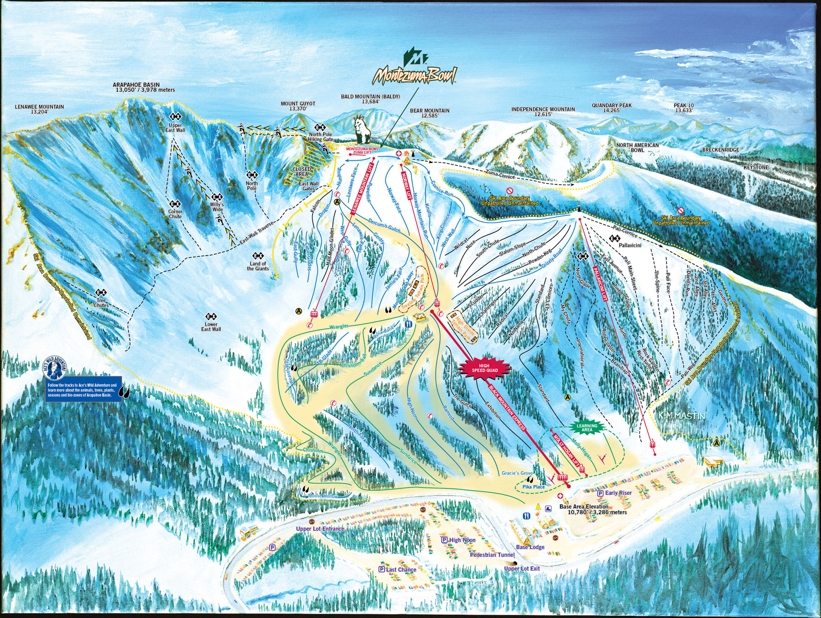 Piste map for Arapahoe Basin