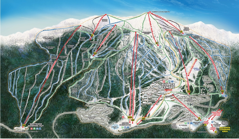 Piste map for Big White