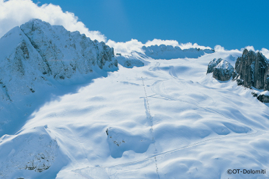 marmolada off piste guided ski tour