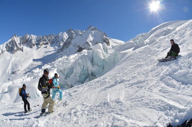 chamonix off-piste vallee blanche