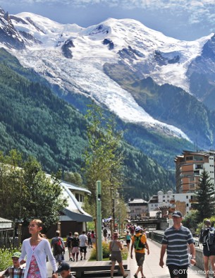 chamonix valley in the summer