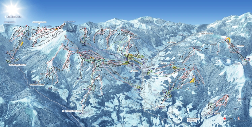 Piste map for Combloux