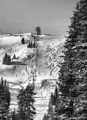 off piste skiing in copper mountain, colorado