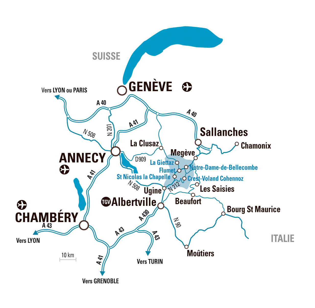 directions to les saisies ski resort in france