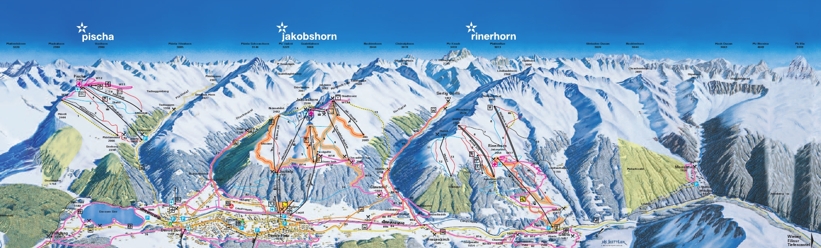 Piste map for Davos