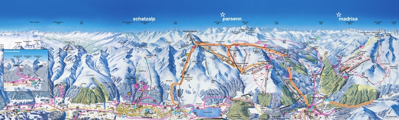 Piste map for Davos