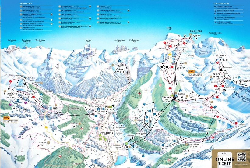 Piste map for Engelberg