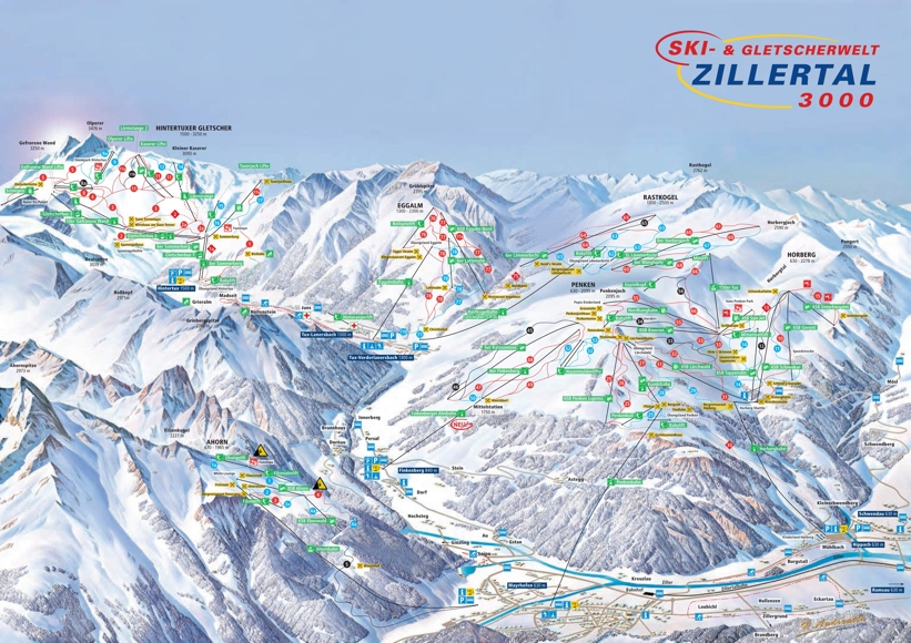 Piste map for Finkenberg