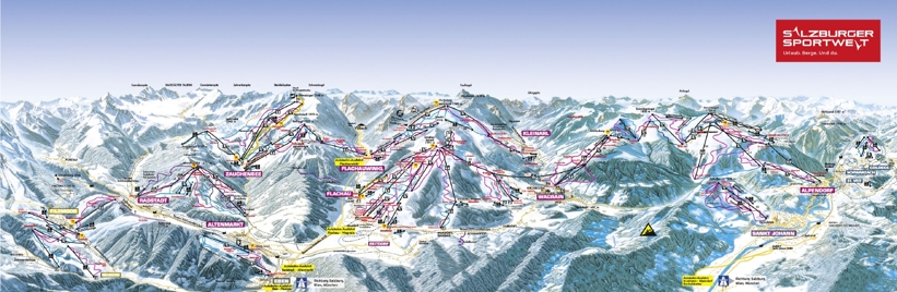 Piste map for Flachau