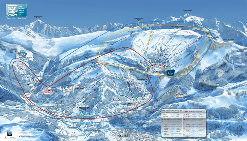 Piste map for Flaine