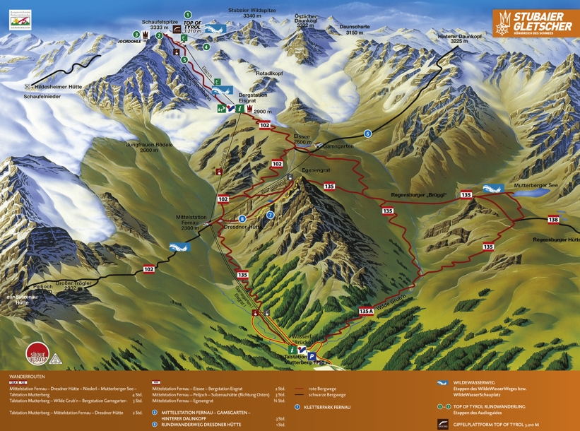 Piste map for Fulpmes