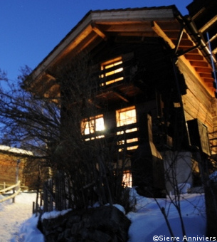 traditional ski chalet in grimentz