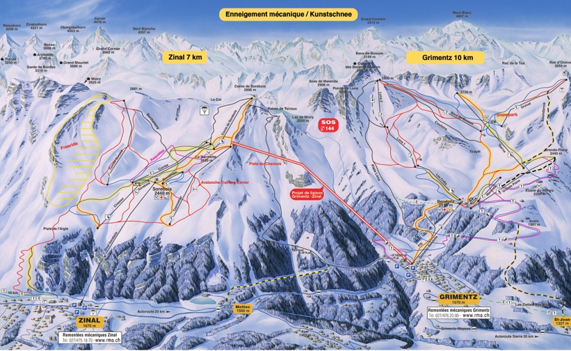 Piste map for Grimentz-St-Jean