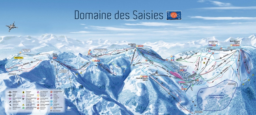 Piste map for Hauteluce