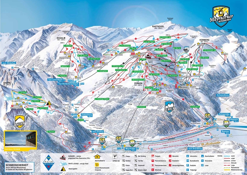 Piste map for Hippach