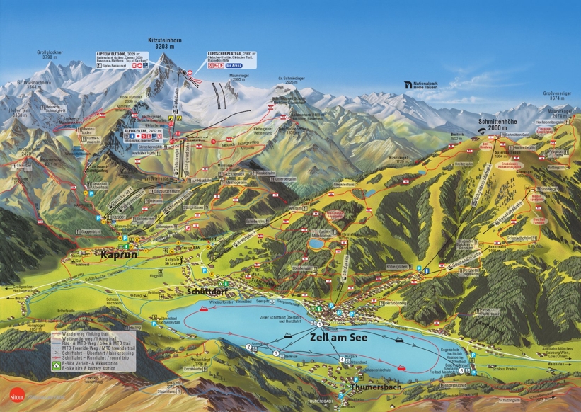 Piste map for Kaprun