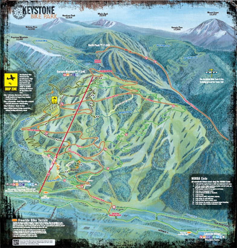 Piste map for Keystone