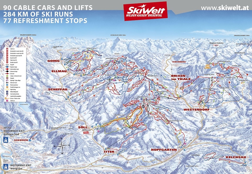 Piste map for Kirchberg