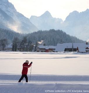 Kranjska Gora cross-country skiing, julian alps, slovenia