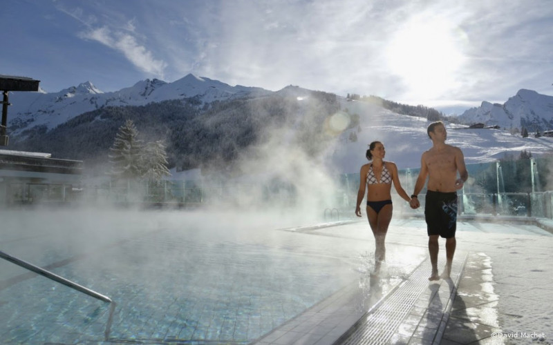 spa la clusaz heated pool