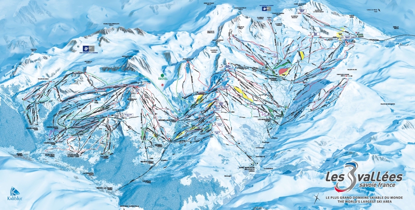 Piste map for La Tania