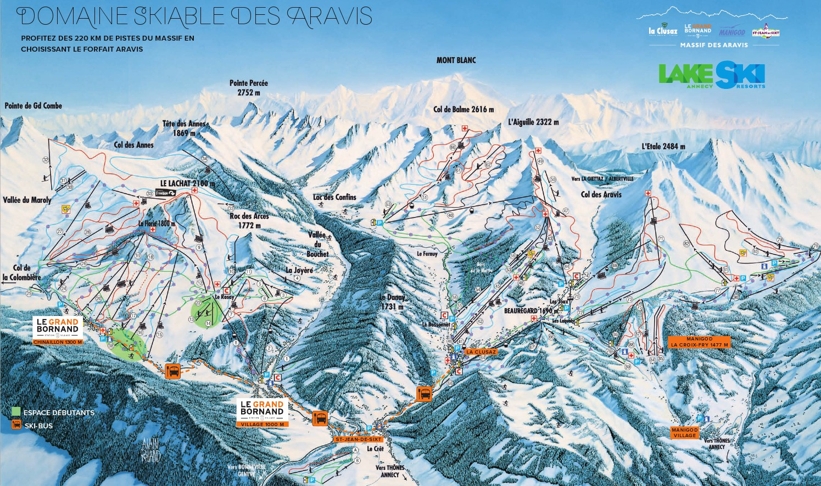 Piste map for Le Grand Bornand