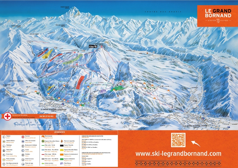 Piste map for Le Grand Bornand