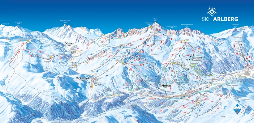 Piste map for Lech