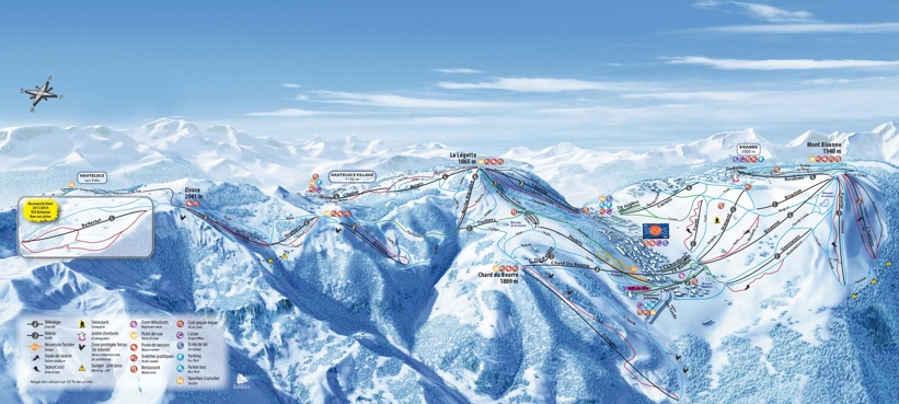 Piste map for Les Saisies