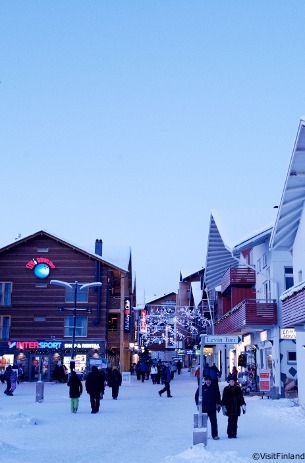 levi town centre, finland, skiing, ski chalets to rent, levi accommodation