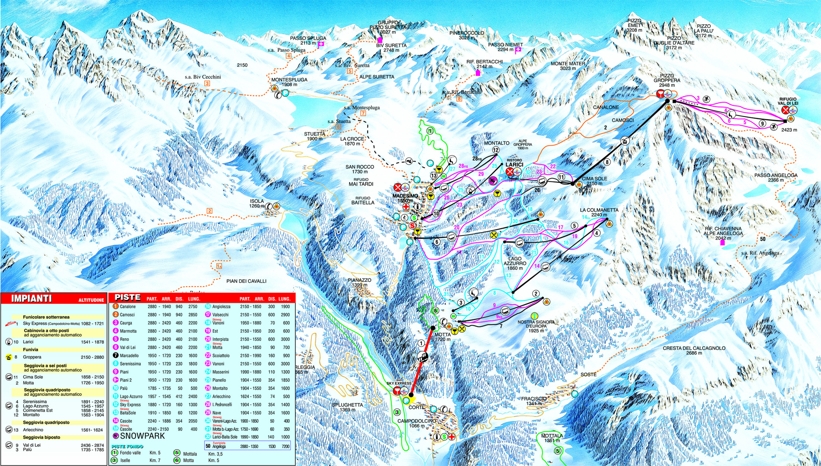 Piste map for Madesimo