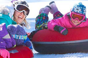 snow tubing at mammoth lakes mountain resort