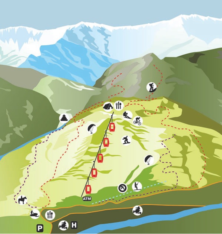 Piste map for Manali