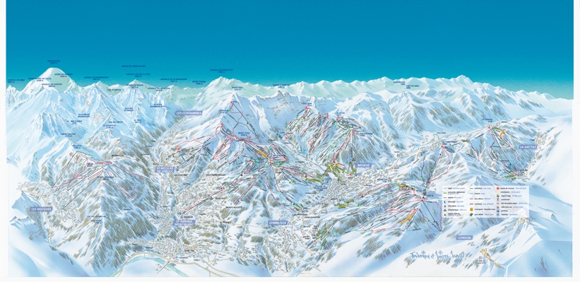 Piste map for Megeve