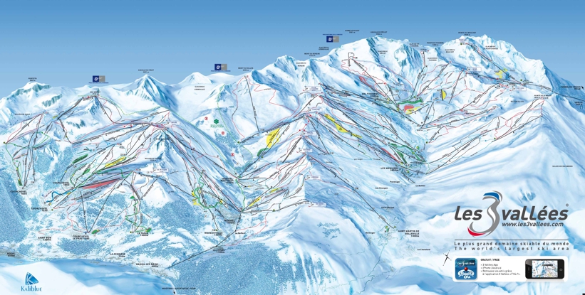 Piste map for Meribel