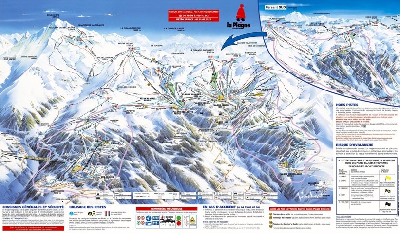 Piste map for Montchavin-Les Coches