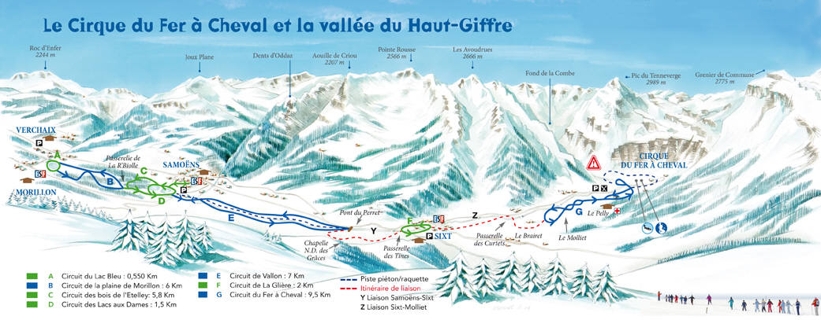 Piste map for Morillon