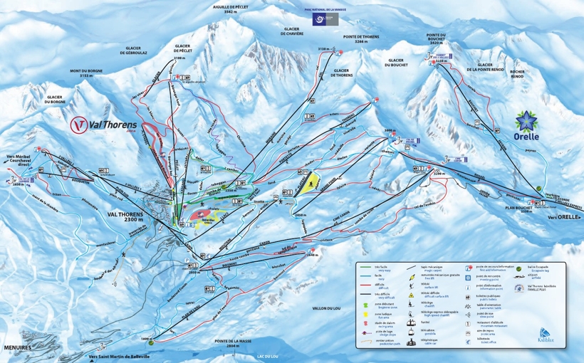 Piste map for Orelle