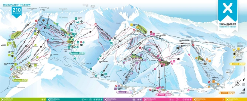 Piste map for Pas de la Casa