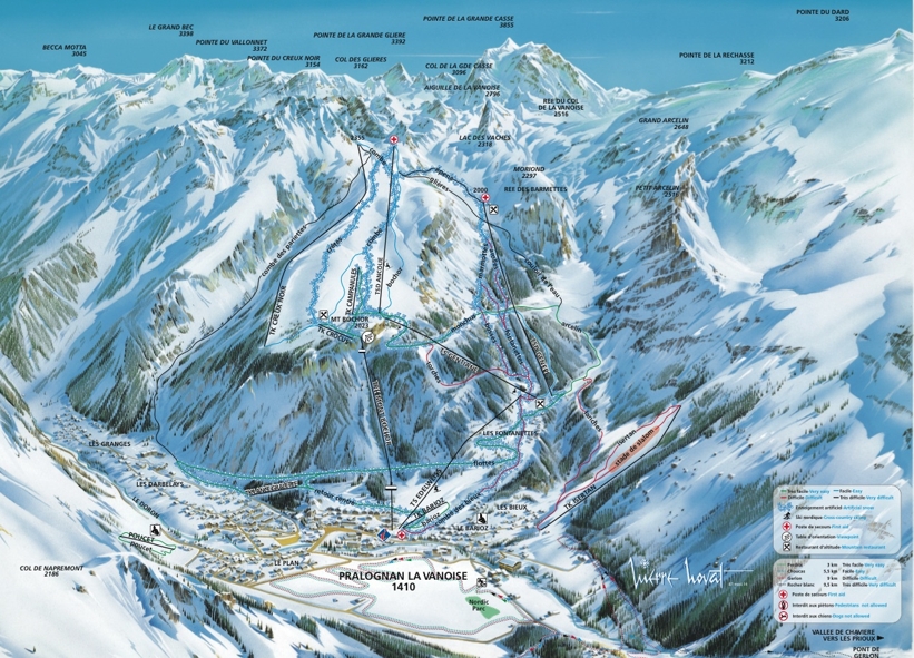 Piste map for Pralognan