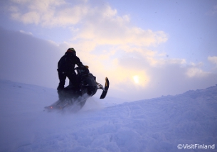 ruka ski resort, snowmobile