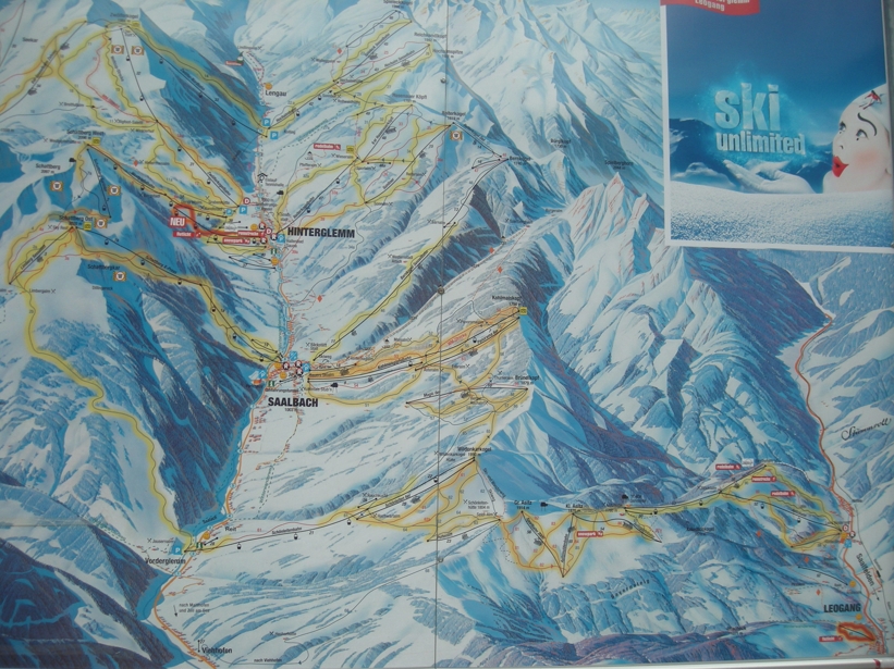 Piste map for Saalfelden - Leogang