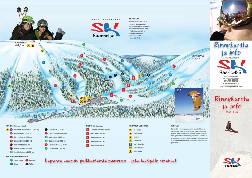 Piste map for Saariselka