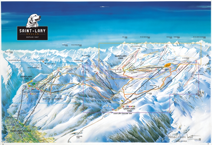 Piste map for Saint Lary Soulan