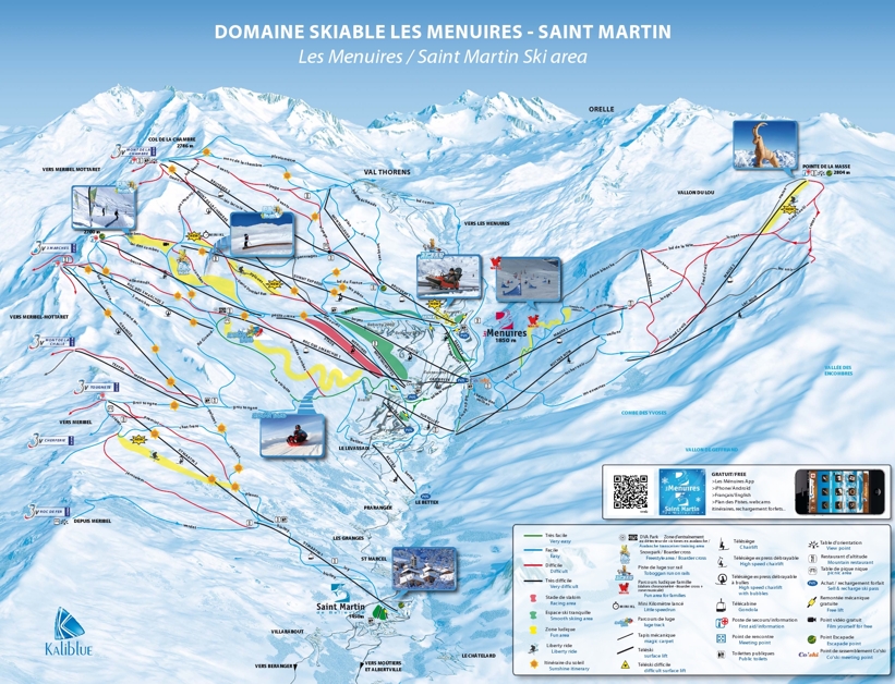 Piste map for Saint Martin de Belleville