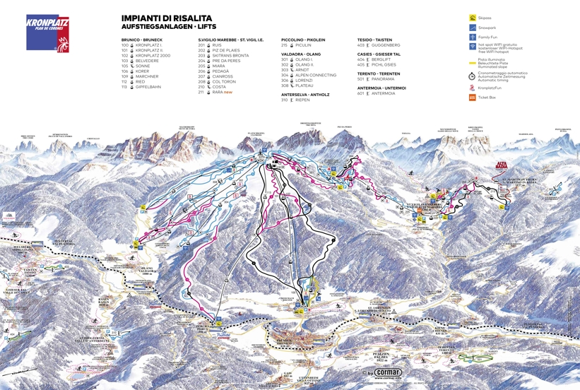 Piste map for San Vigilio