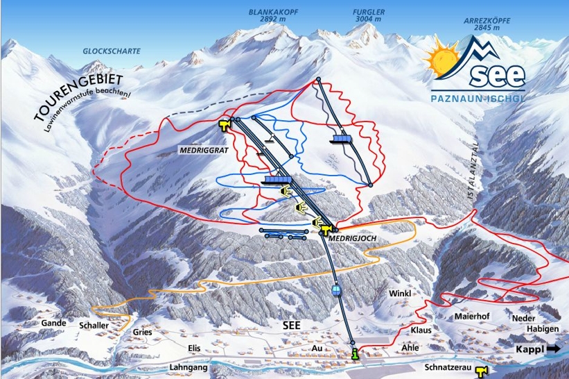 Piste map for See